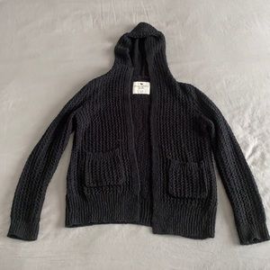 Abercrombie black hooded Cardigan